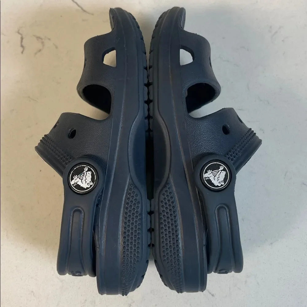Classic Crocs Sandal Kids Navy Blue Lightweight Sandals 207537 Size 9